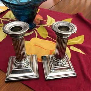 Baldwin Brass Smithsonian Vintage Zinc Candlesticks Candle Sticks